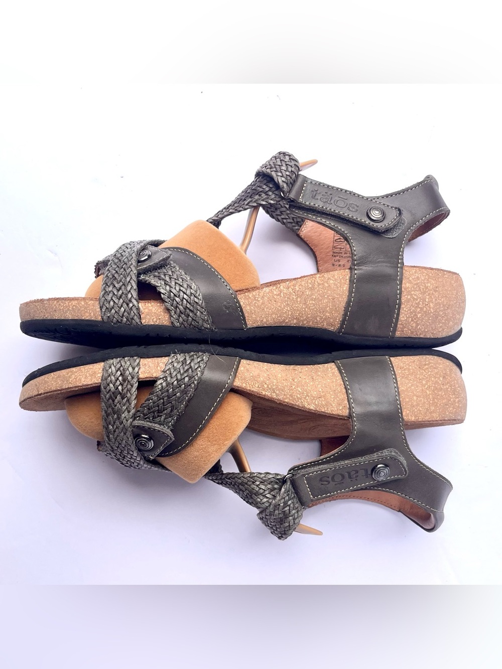 Taos Trulie Leather Sandals Comfort Shoes Braided Strap Boho Slingback 39 8-8.5 - Picture 5 of 13
